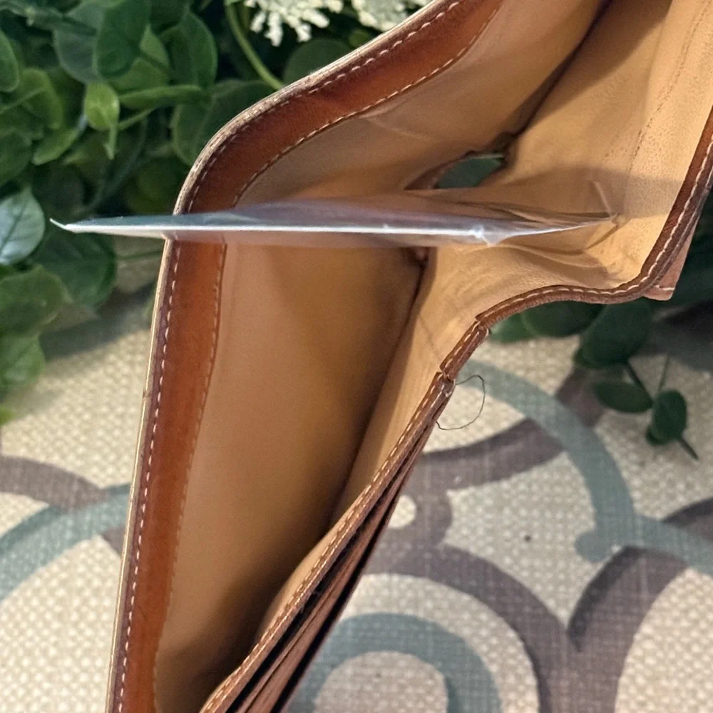 CELINE Macadam PVC Leather wallet Bifold Brown Authentic